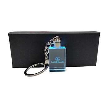 Led брелок кристал Lexus, прямокутний