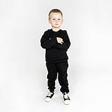 Теплий костюм дитячий чорний Deep Black, фото 5