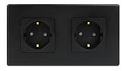 Подвійна WIFI-розетка 1DAL | Чорний (P157-STX2.WF.BL), фото 4
