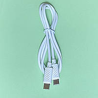 Кабель USB type-C, штекер-штекер, Data, 60Wt, довжина 1 метр, білий