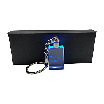 Led брелок кристал Jaguar, прямокутний