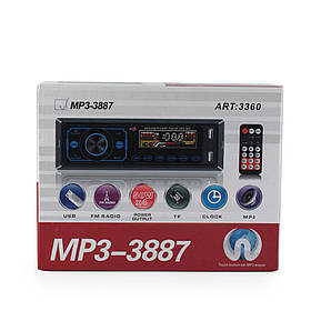 Автомагнітола MP3 3887 ISO 1DIN сенсорний дисплей