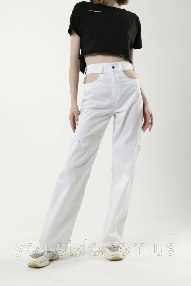 Штани котонові "Twins" білі