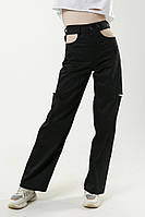 Штани котонові "Twins" чорні