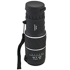 Потужний монокуляр Waterproof 16x52 з подвійним фокусуванням + чохол, Чорний (B), фото 4