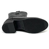 Черевики чорні жіночі із замком шкіряні на вовні MIDA 240310(1ш) розмір 36, фото 9