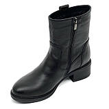 Черевики чорні жіночі із замком шкіряні на вовні MIDA 240310(1ш) розмір 36, фото 8