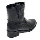 Черевики чорні жіночі із замком шкіряні на вовні MIDA 240310(1ш) розмір 36, фото 7