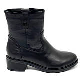 Черевики чорні жіночі із замком шкіряні на вовні MIDA 240310(1ш) розмір 36, фото 4