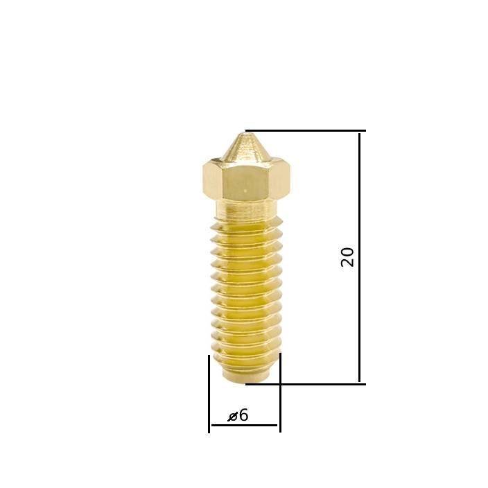 Cопло для Anycubic Kobra 3, Латунь, M6X1