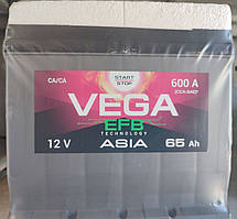 Aкумулятор VEGA EFB 6СТ-65-АЗ (0) Азія правий плюс