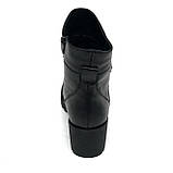 Черевики чорні жіночі із замком шкіряні на вовні MIDA 240268(1ш) розмір 36, фото 6