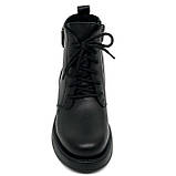 Черевики чорні жіночі із замком шкіряні на вовні MIDA 240436(1ш) розмір 36, фото 3