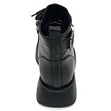 Черевики чорні жіночі із замком шкіряні на вовні MIDA 240436(1ш) розмір 36, фото 6