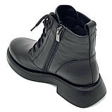 Черевики чорні жіночі із замком шкіряні на вовні MIDA 240436(1ш) розмір 36, фото 5