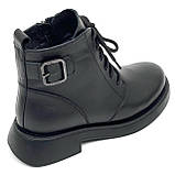 Черевики чорні жіночі із замком шкіряні на вовні MIDA 240436(1ш) розмір 36, фото 7