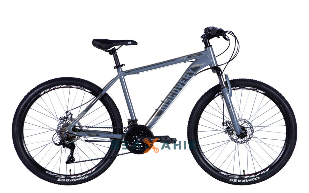 Велосипед 26" Discovery BASTION AM DD (рама 18") AL сіро-чорнйи мат