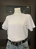 Футболка жіноча біла вільного покрою Five Stars 10459-XL