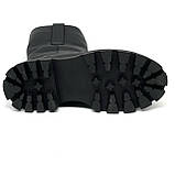 Черевики чорні жіночі із замком шкіряні на вовні MIDA 240459(16ш) розмір 36, фото 9