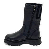 Черевики чорні жіночі із замком шкіряні на вовні MIDA 240459(16ш) розмір 36, фото 2