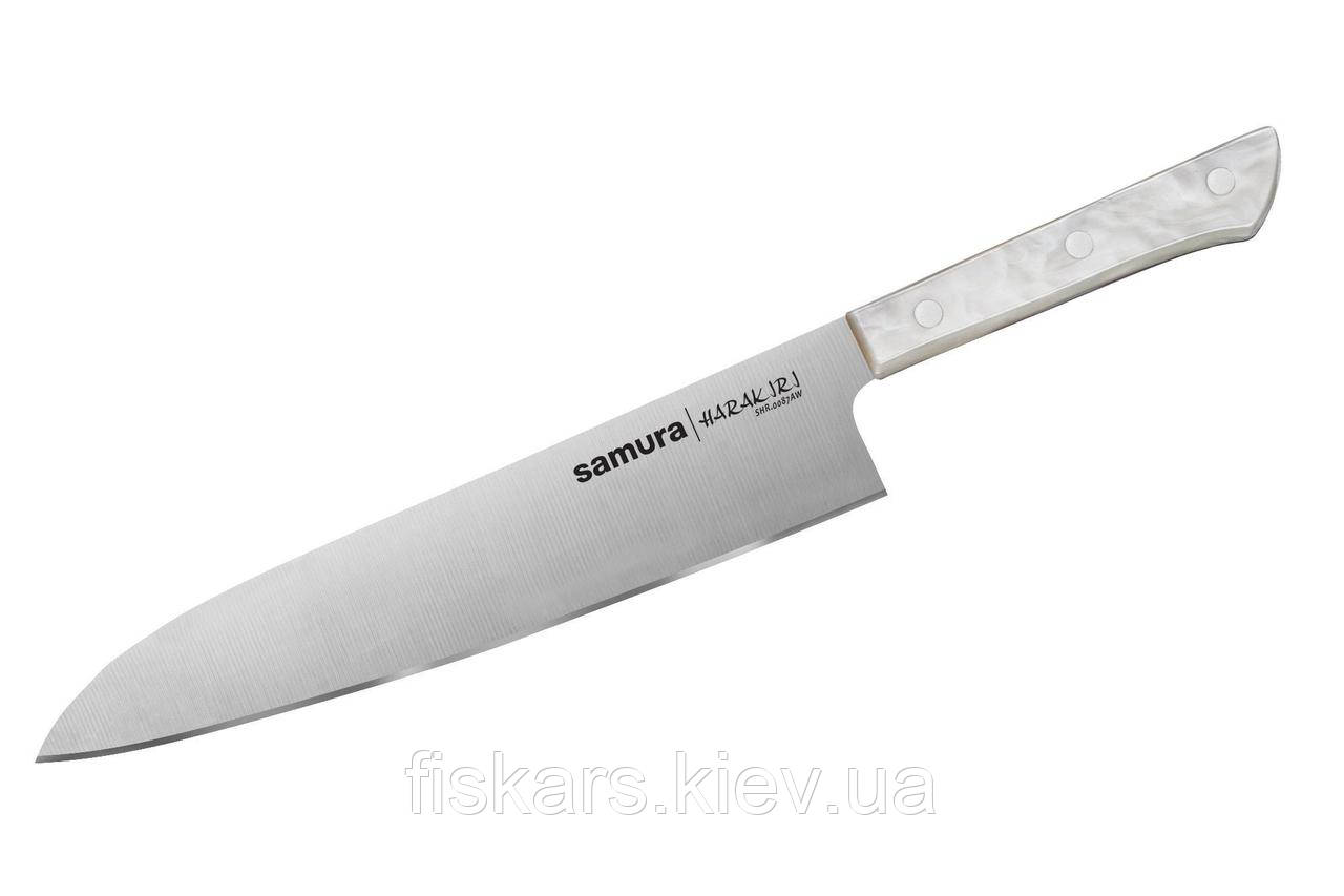 Ніж кухарський великий Samura Harakiri 240 мм Acryl White (SHR-0087AW)