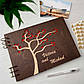 Дерев'яний фотоальбом Сімейне дерево на кільцях розмір А5, фото 2
