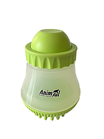 Масажна щітка з дозатором зелена AnimAll