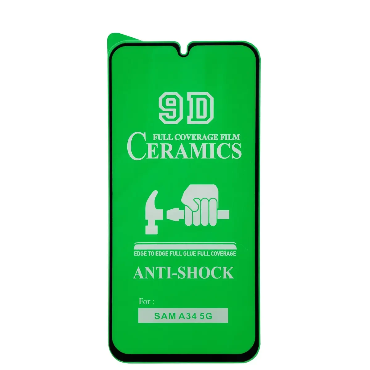 Скло Ceramic (гнучке) Samsung Galaxy A34 Чорне, фото 1