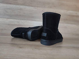 Чорні УГИ ЗАМША натуральна Високі (H = 20 см) класичні уги без застібки чоловічі черевики чоботи, фото 3