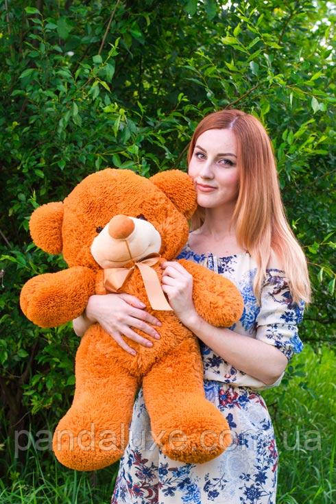 М'яка іграшка плюшевий помаранчевий ведмедик, фото 2