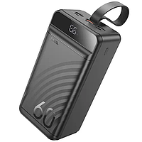Павербанк повербанк 60000mAh с быстрой зарядкой 22.5W HOCO J123C |3USB/Type-C, QC22.5W+PD20W| Черный