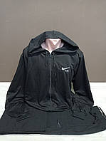 Чоловічий спортивний костюм батальний Найк аір 56-64 розміри двійка куртка і штани чорний