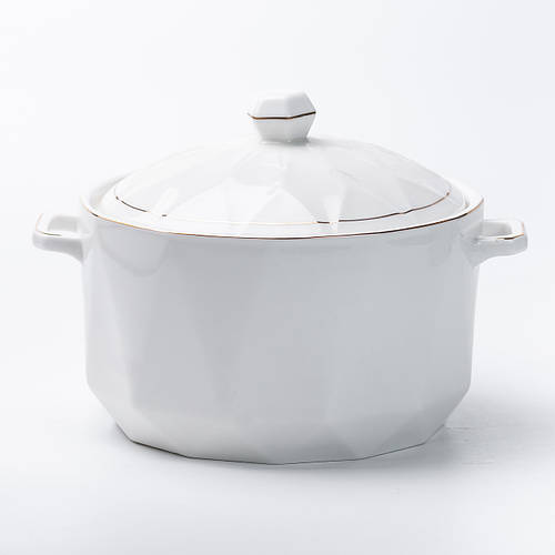 Супница 2.2 литра керамическая кастрюля бульонница Ø 20 см с крышкой и ...