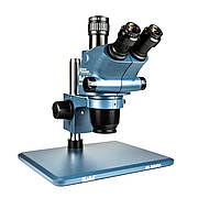 Мікроскоп KAISI KS-36565A тринокулярний (збільшення 6.5x-65x) синій
