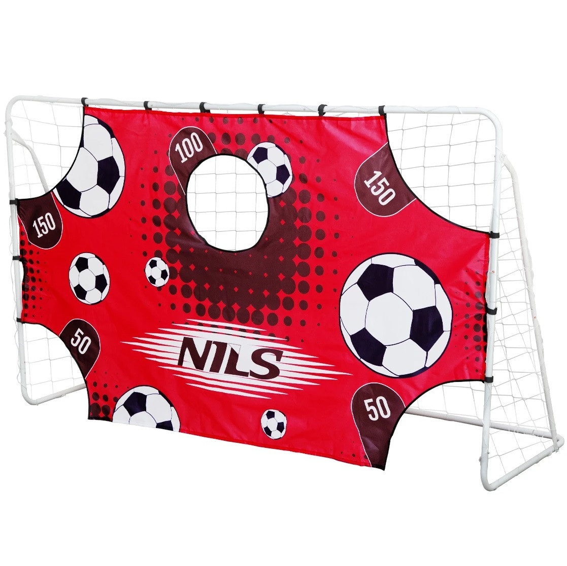 Портативні футбольні ворота з сіткою Nils BR240P 240x150x90см