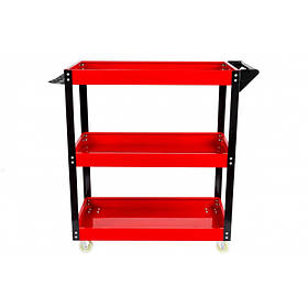 Візок для майстерні з 3 полицями MAX, металевою ручкою та міцною конструкцією