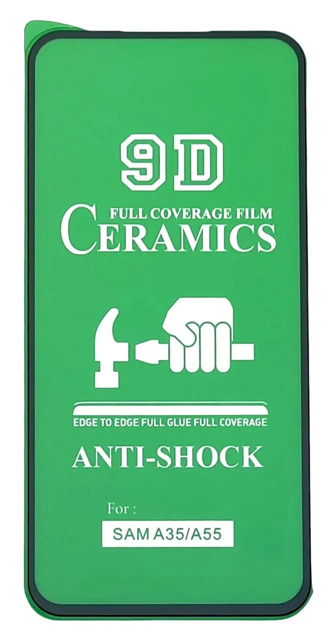 Скло Ceramic (гнучке) Samsung Galaxy A35 Чорне, фото 1