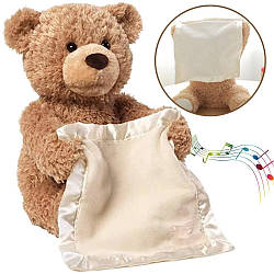 Інтерактивна м'яка іграшка Ведмедик 25см Peekaboo Bear (Пікабу) / Плюшева музична іграшка "Ведмедик, що говорить"
