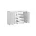 Комод в спальню ВМК (БРВ) Крістіна KOM2D4S Білий + Білий глянець (GRB-1490)+, фото 2