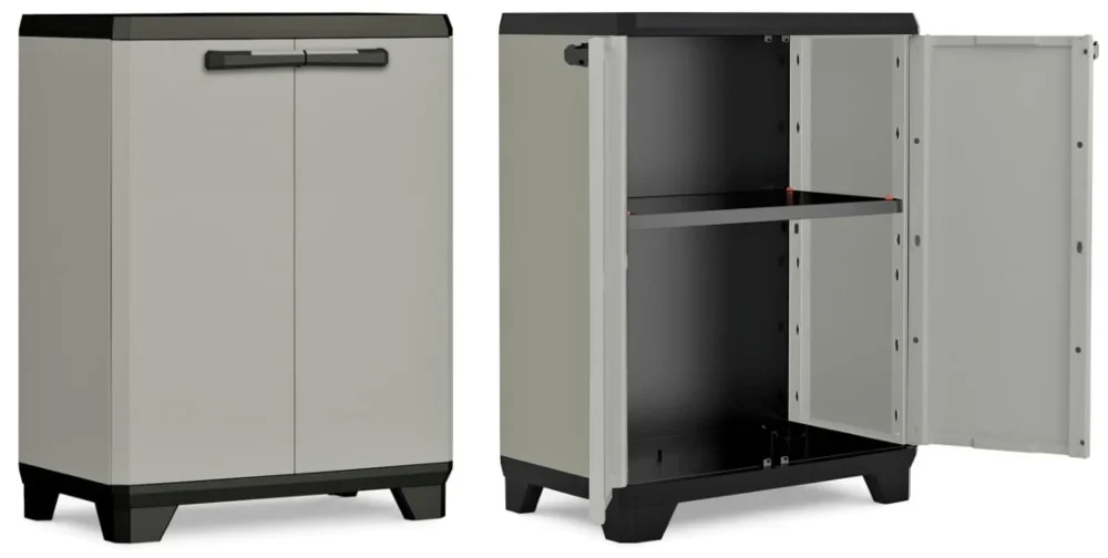 Шафа для зберігання інвентарю сіра Planet Base Cabinet Keter/Kis
