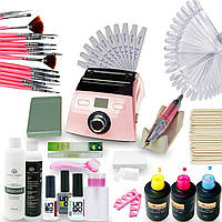 Стартовий набір для манікюру та дизайну нігтів, для початківців з фрезером Nail Master ZS-710 65 Вт 45 000 об/хв