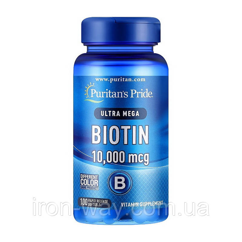 Puritan's Pride Biotin 10,000 mcg (100 softgels)