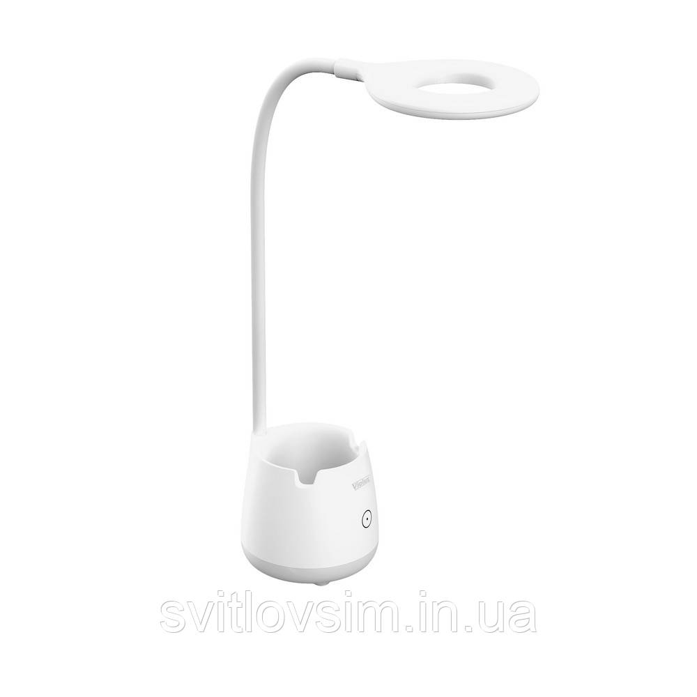 Настільна лампа з акумулятором LED BASKET 6W 4200К біла Violux, фото 1