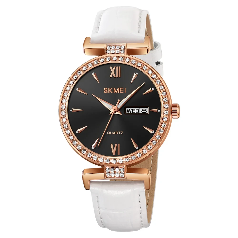 Жіночий кварцовий годинник Skmei 2090RGWT Rose Gold-White