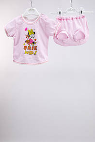 Комплект ясельний літній з трусиками під памперс для дівчинки трансфер