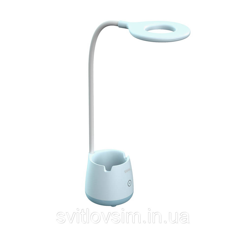 Настільна лампа з акумулятором LED BASKET 6W 4200К блакитна Violux