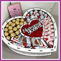 Подарочные боксы для женщин, Сладкий бокс для любимой, Конфеты на День рождения, Подарочный бокс со сладостями