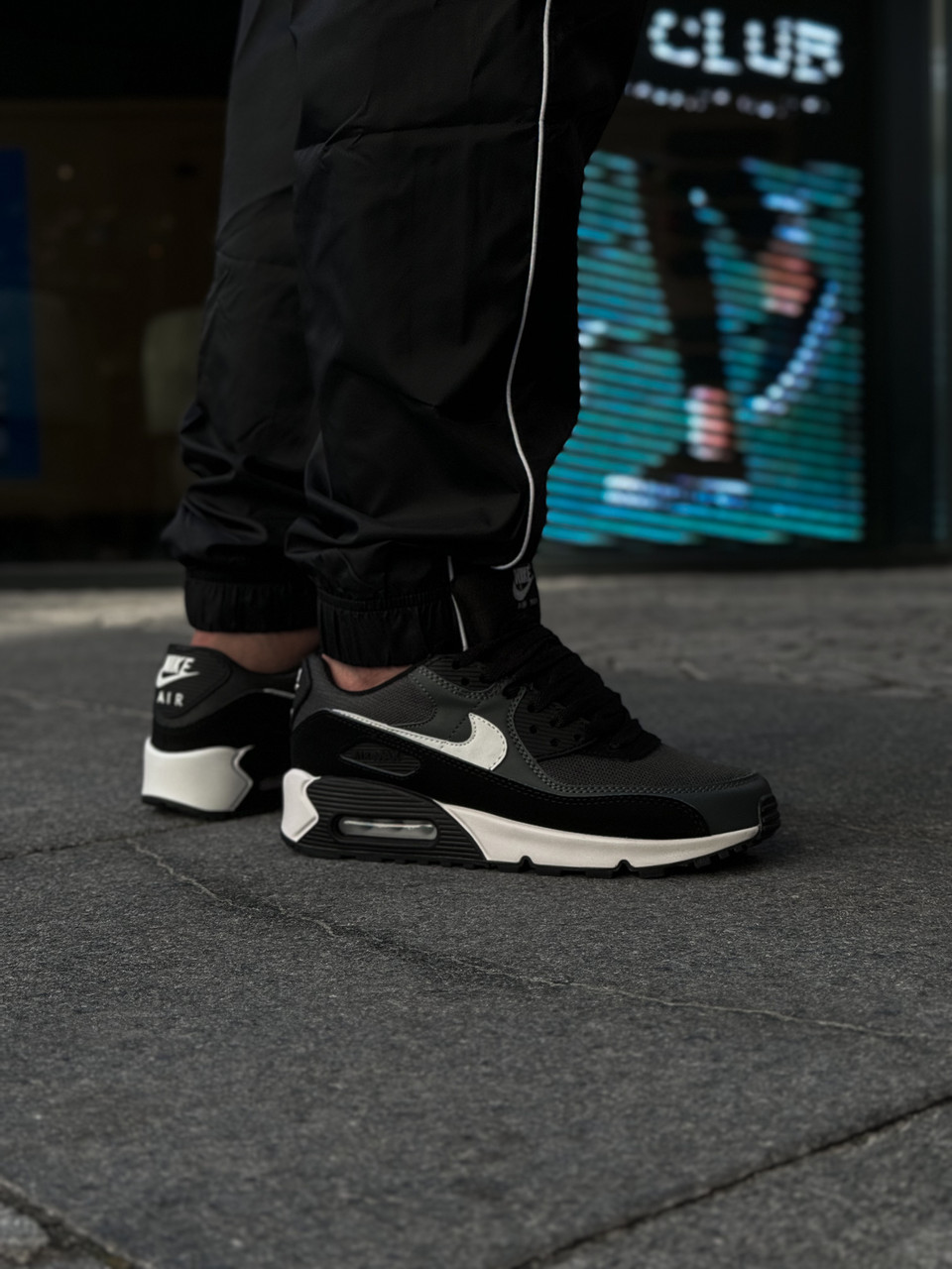 Кросівки чоловічі Nike Air Max 90 "Dark Smoke Grey/Black/White"/CN8490-002