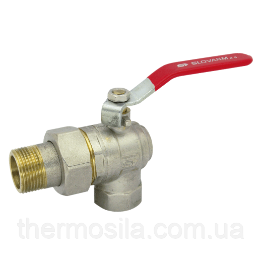 Кран кульовий з американкою кутовий Slovarm 3/4" (КЕ-281R)