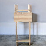 Високий Розкладний Стіл з дерева Ясен Для барів Вуличних Кафе літніх терас 50*50, фото 3